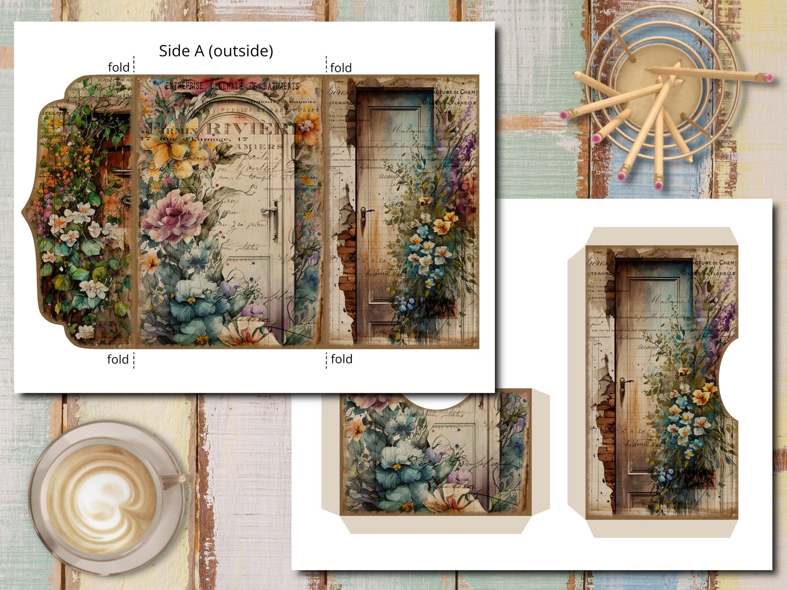 Doors Junk Journal Printable: Folding Folio Kit (digital Download) - Etsy