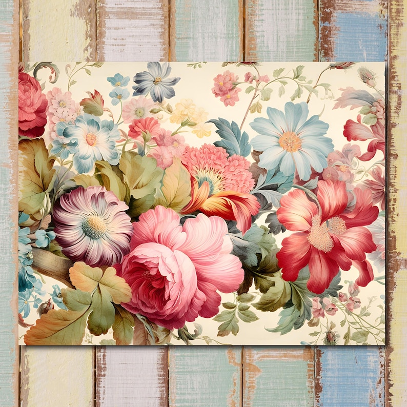 Spring Roses Junk Journal Printable Folding Folio Kit 2 (digital ...