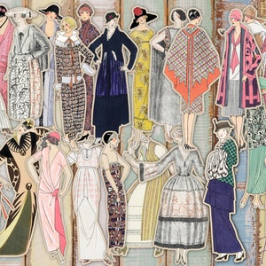 Afdrukbare kieskeurige dames - Retro Fashion Junk Journal digitaal