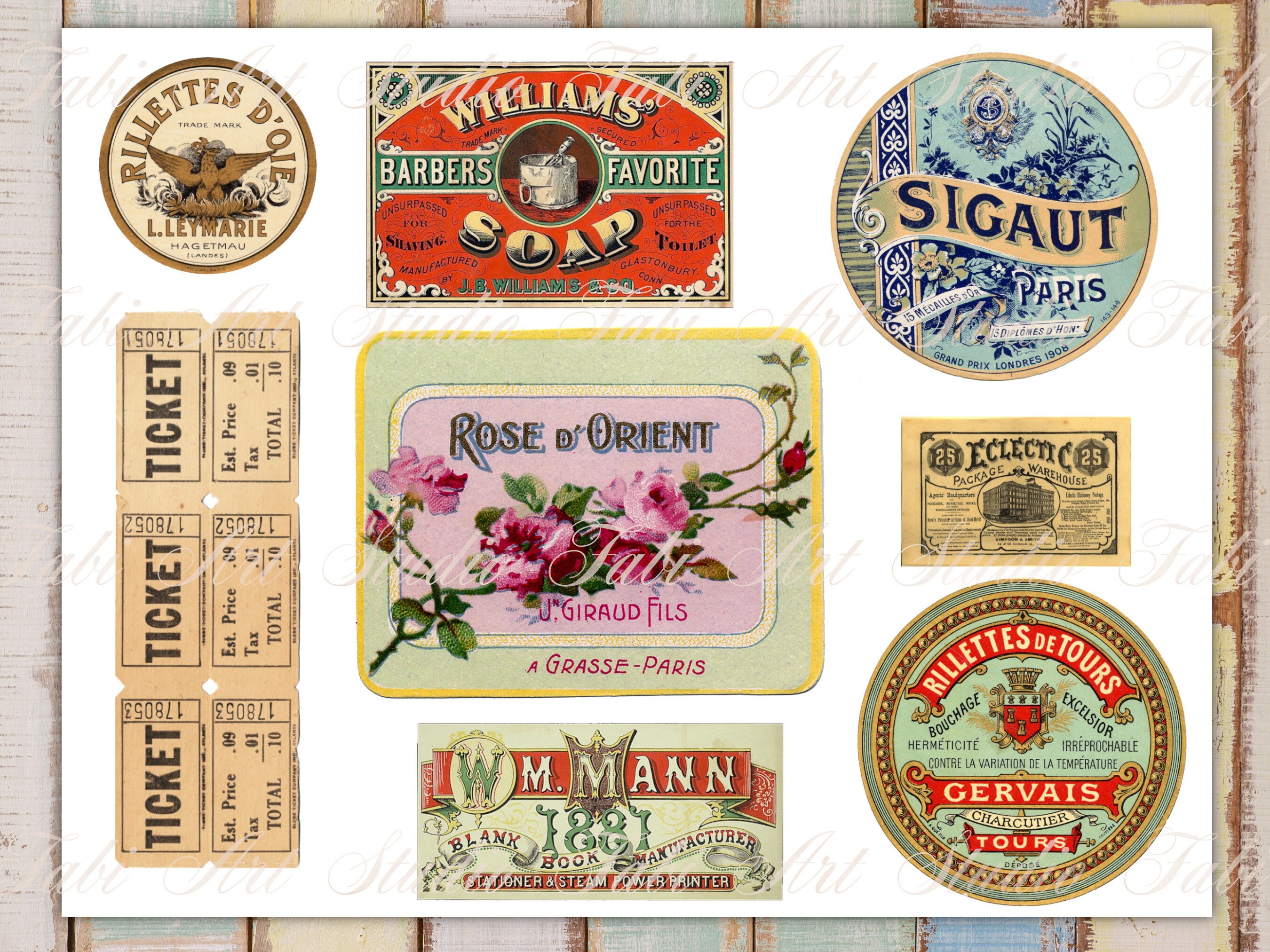 Vintage Ephemera Junk Journal Kit: Printable Sheet Music, Postcards ...