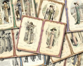 Vintage Women Junk Journal Kit: Victorian Lady Pages (Digital Download)