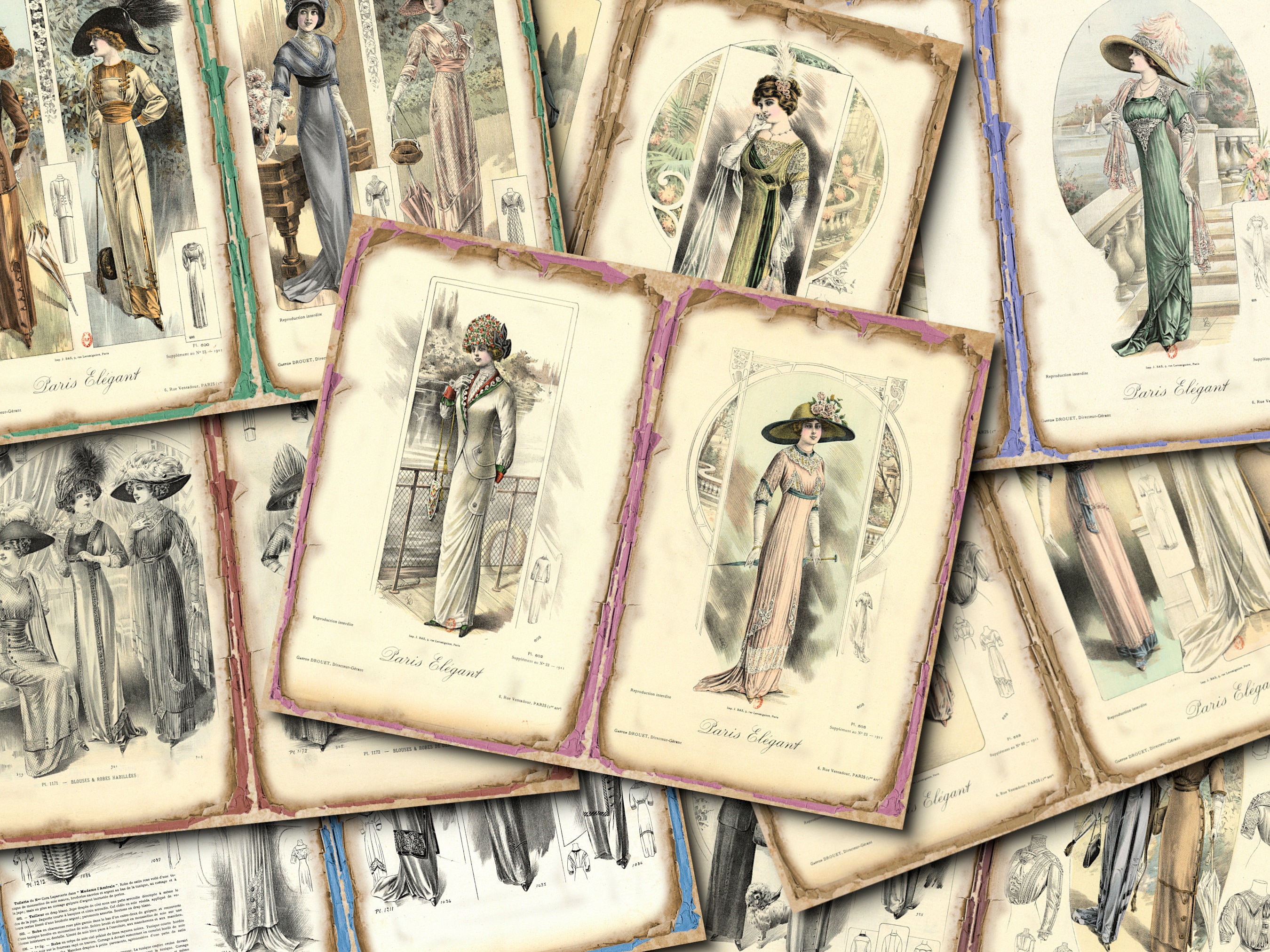 Vintage Women Junk Journal Kit: Victorian Lady Pages (digital Download ...