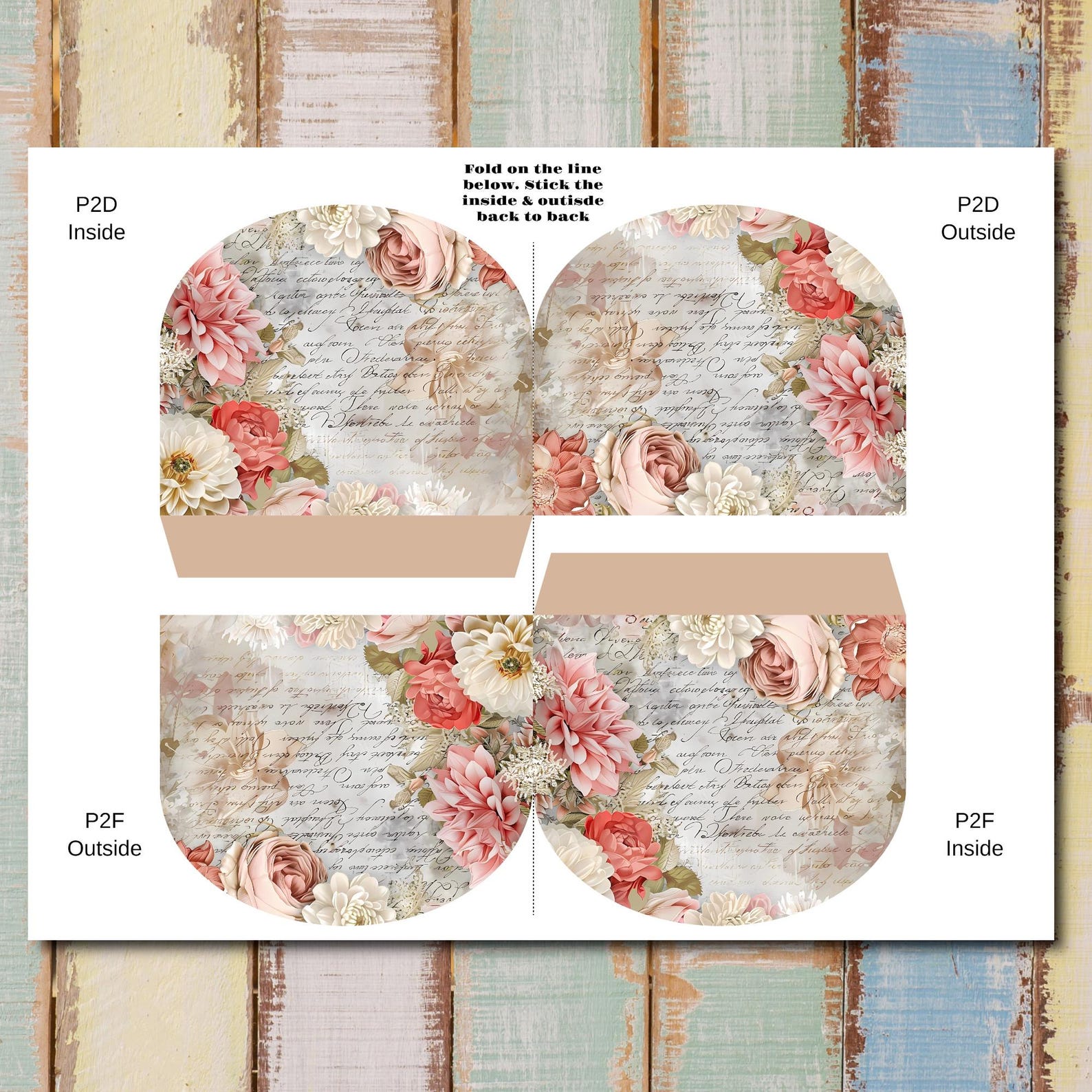 Vintage Flowers Folding Folio for Junk Journal (digital Download ...