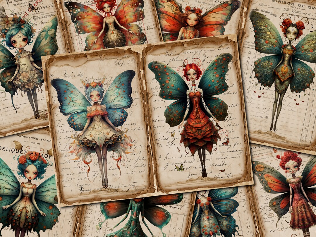 Fairy Junk Journal Pages: Vintage Ephemera Digi Kit (printable) - Etsy