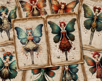 Fairy Junk Journal Pages: Vintage Ephemera Digi Kit (Printable)