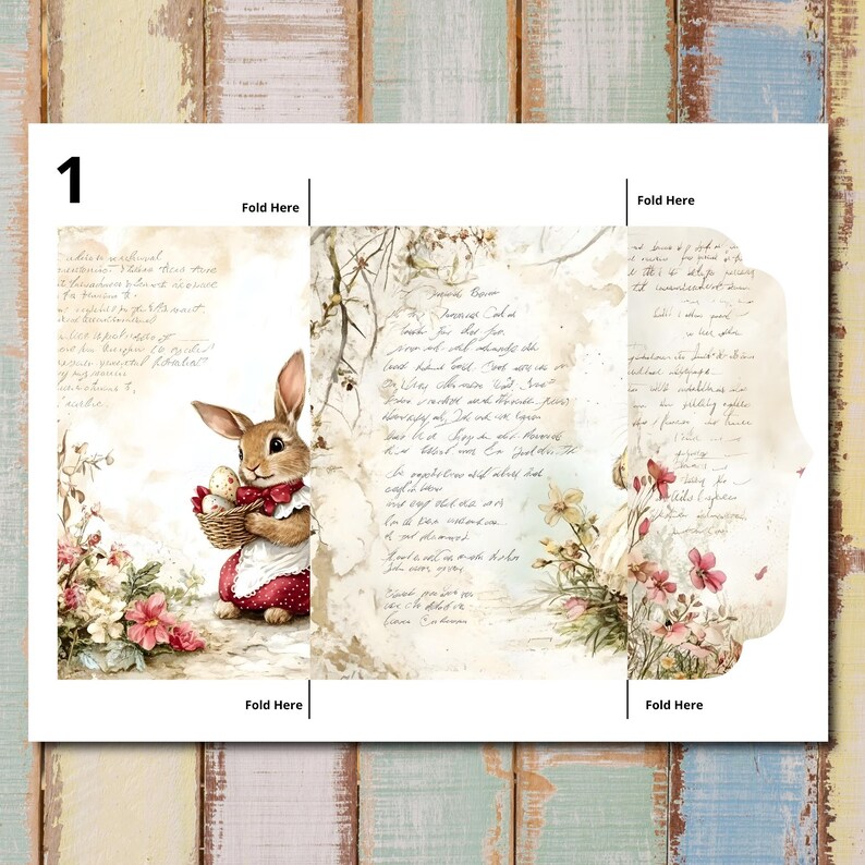 Easter Junk Journal Printable Folding Folio Craft Kit 2 (digital ...