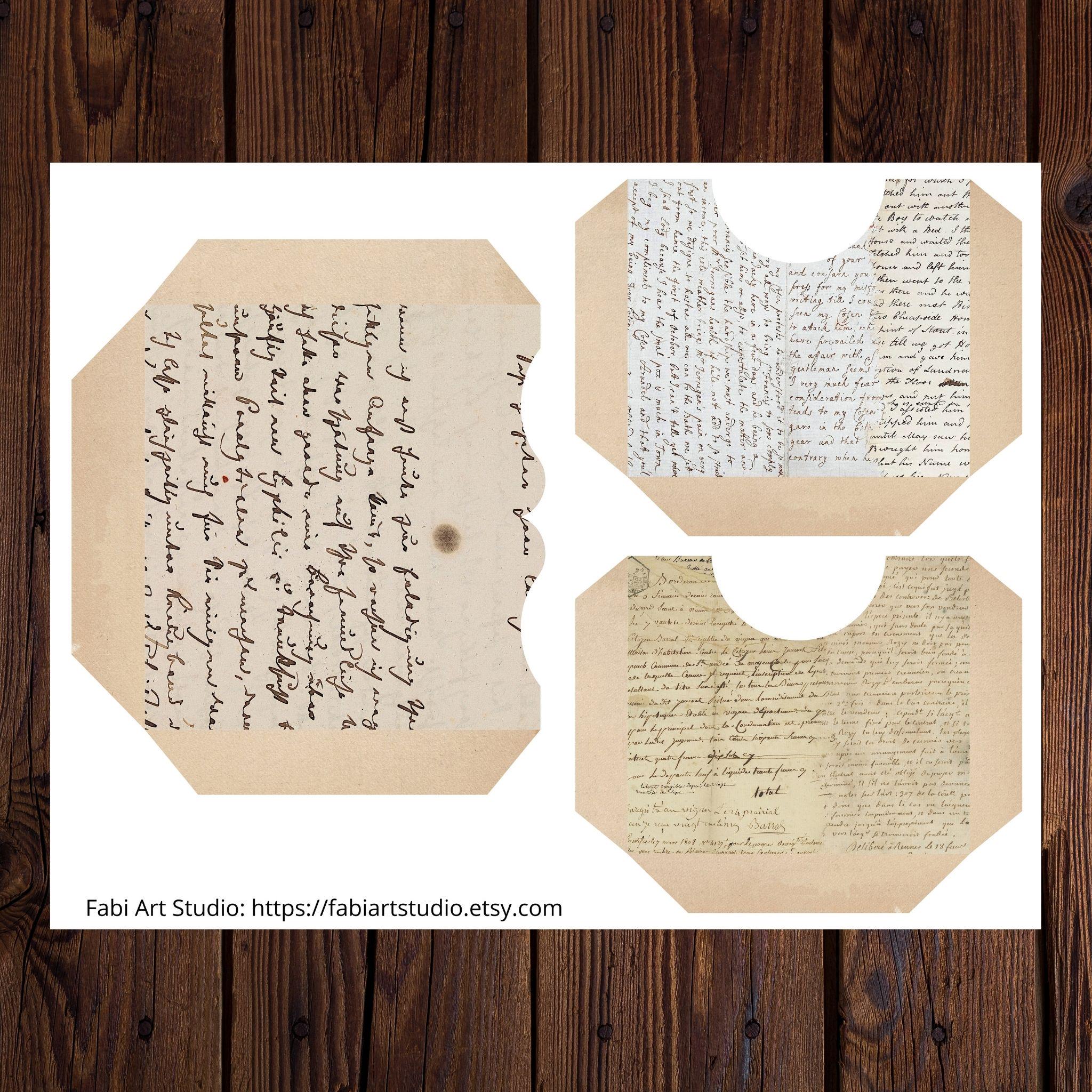 Vintage Junk Journal Ephemera Kit 1: Printable Pockets, Tags, Envelopes ...