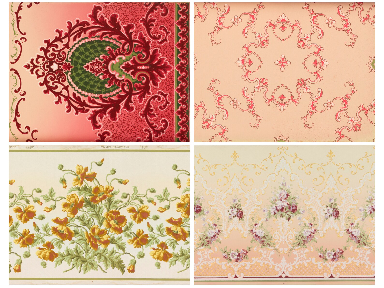 Junk Journal Digi Kit Antique Wallpaper Printables Digital - Etsy