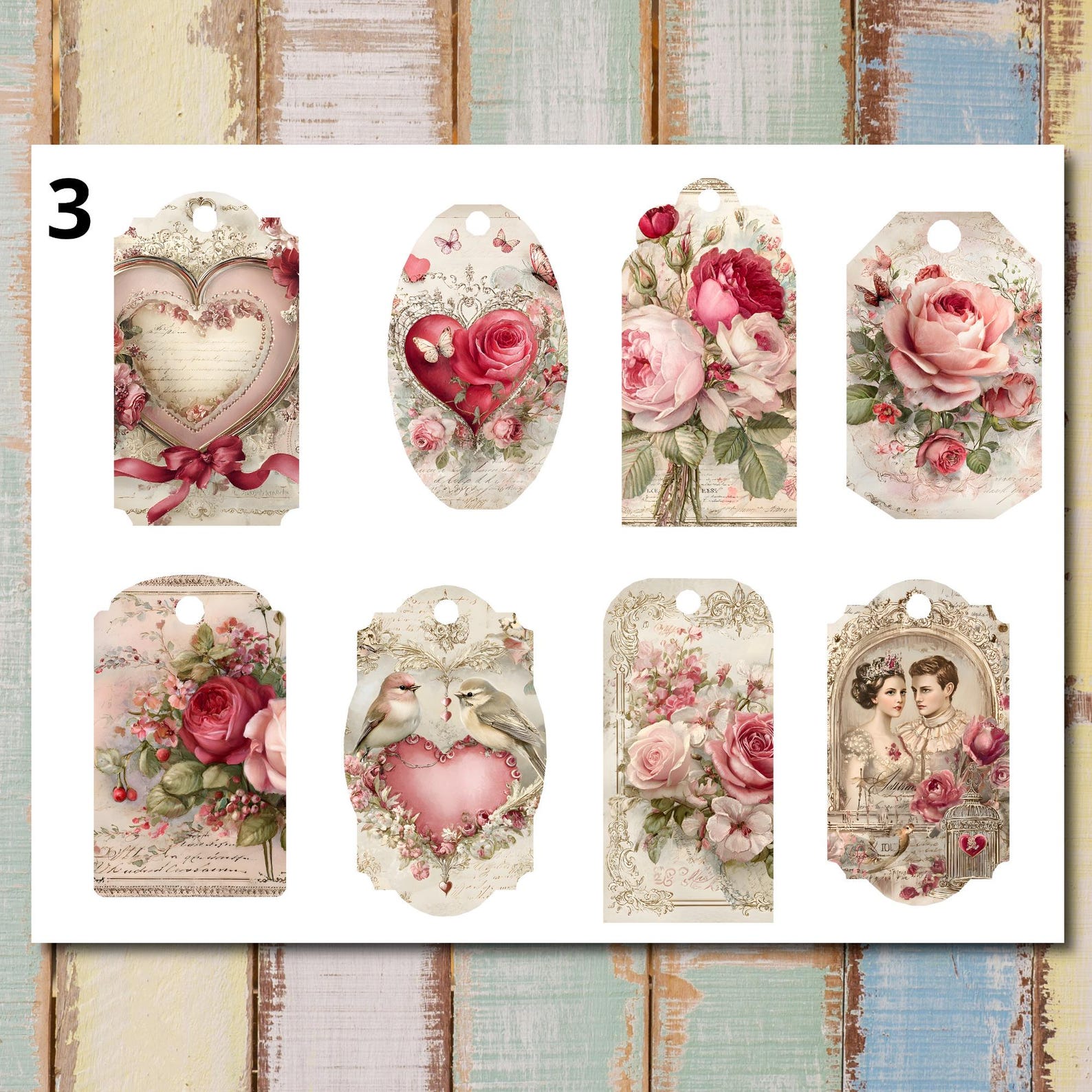 Romantic Roses Junk Journal Printable Folding Folio Craft Kit (digital ...