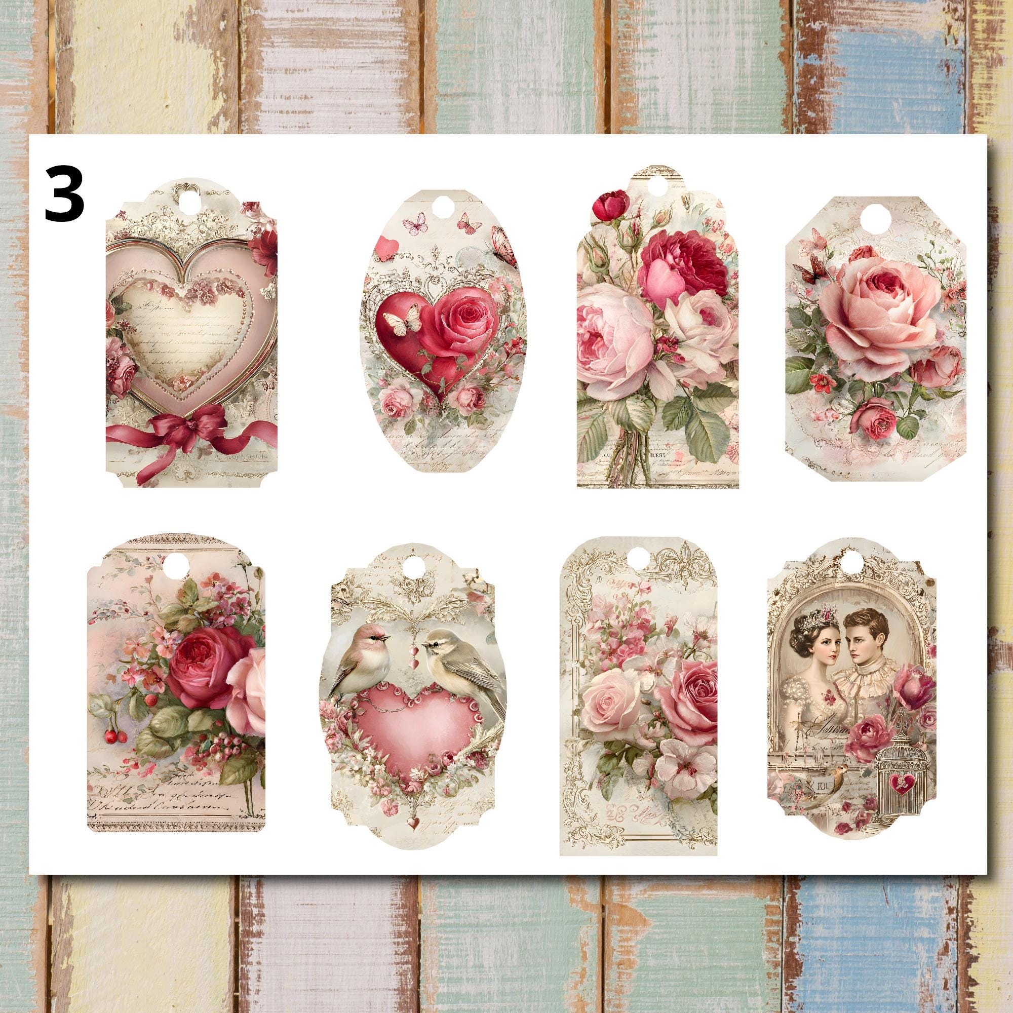 Romantic Roses Junk Journal Printable Folding Folio Craft Kit (digital ...