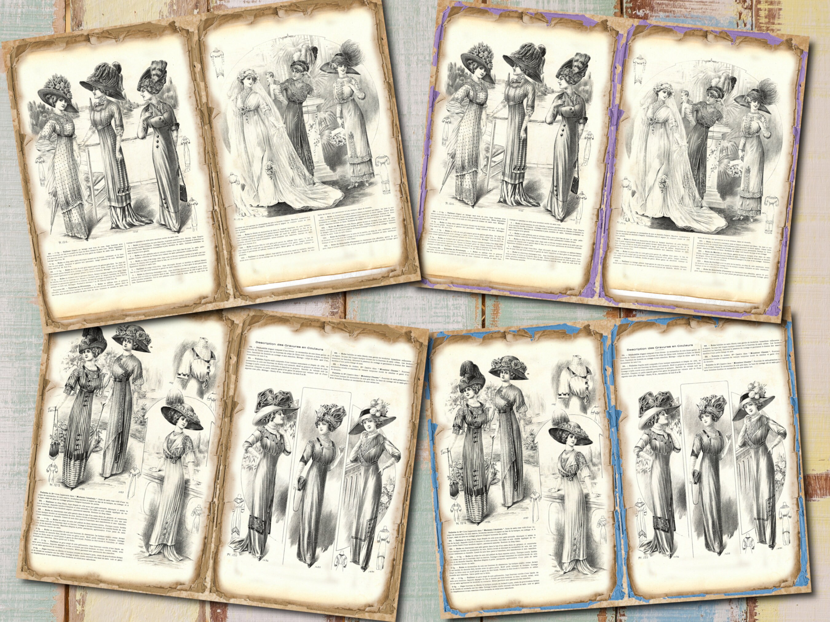 Vintage Women Junk Journal Kit: Victorian Lady Pages (digital Download ...