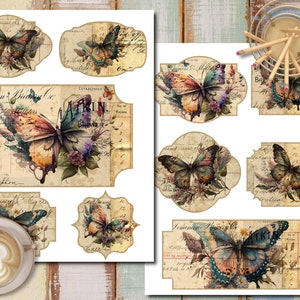Butterfly Folding Folio Junk Journal, Collage Sheets, Ephemera, Loaded ...