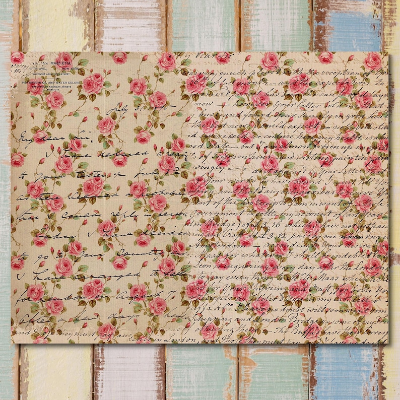 Shabby Chic Junk Journal Printable Folding Folio Craft Kit (digital ...