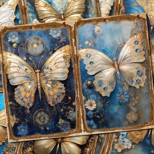 Butterfly Junk Journal Pages: Mixed Media Printable Kit (Digital Download)