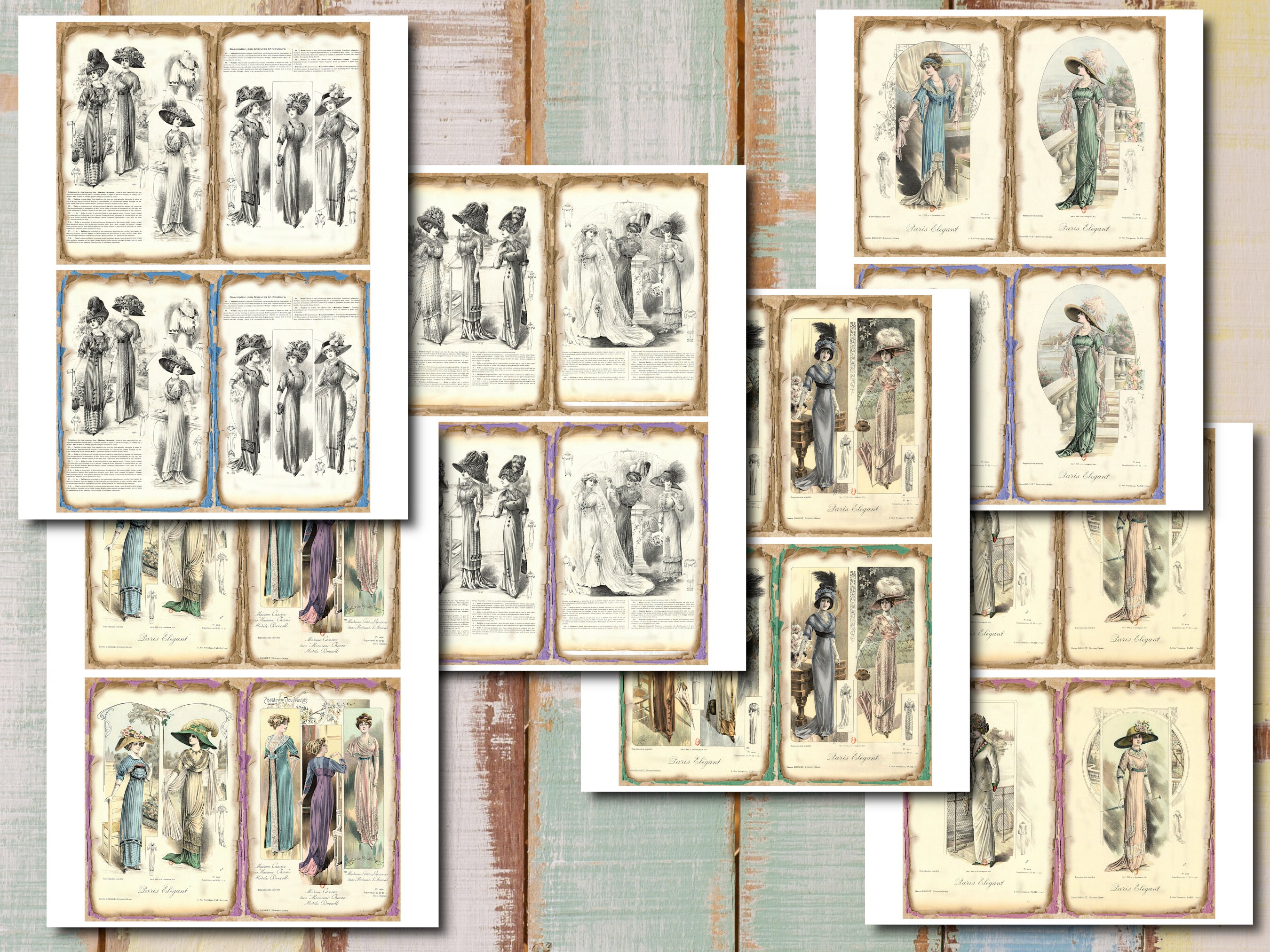 Vintage Women Junk Journal Kit: Victorian Lady Pages (digital Download ...