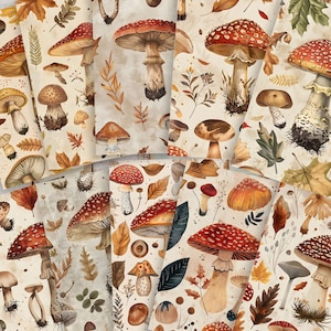 Kit NUMÉRIQUE pour le journal des champignons – feuilles de collage et d'albums imprimables