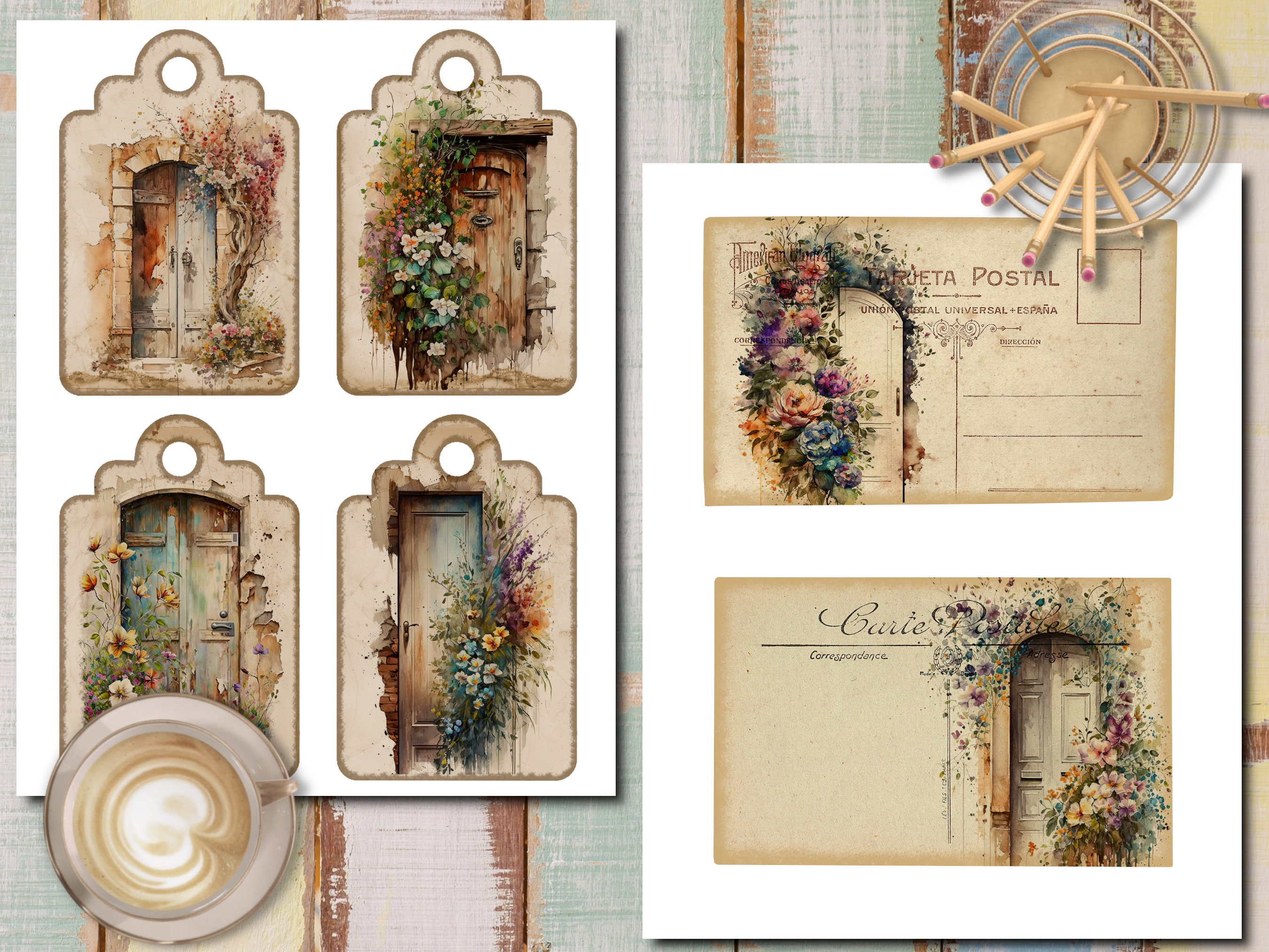 Doors Junk Journal Printable: Folding Folio Kit (digital Download) - Etsy