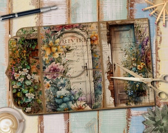 Doors Junk Journal Printable: Folding Folio Kit (Digital Download)