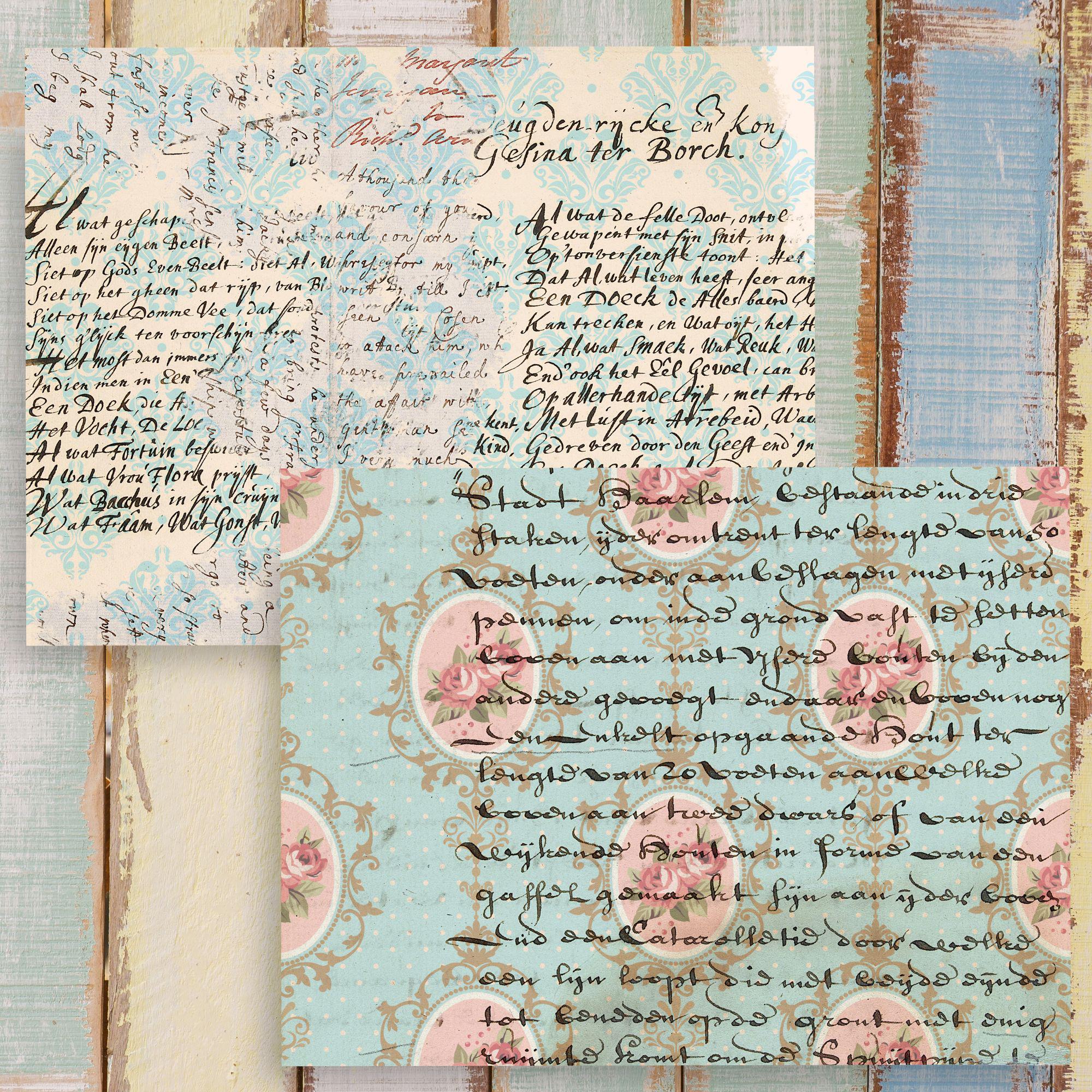 Vintage Rose Digital Paper Pack – Romantic Shabby Floral Backgrounds ...