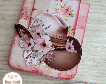 Kit de trombones cachés shabby chic : kit d'éphémères, fournitures pour journaux indésirables (téléchargement numérique) - FA281