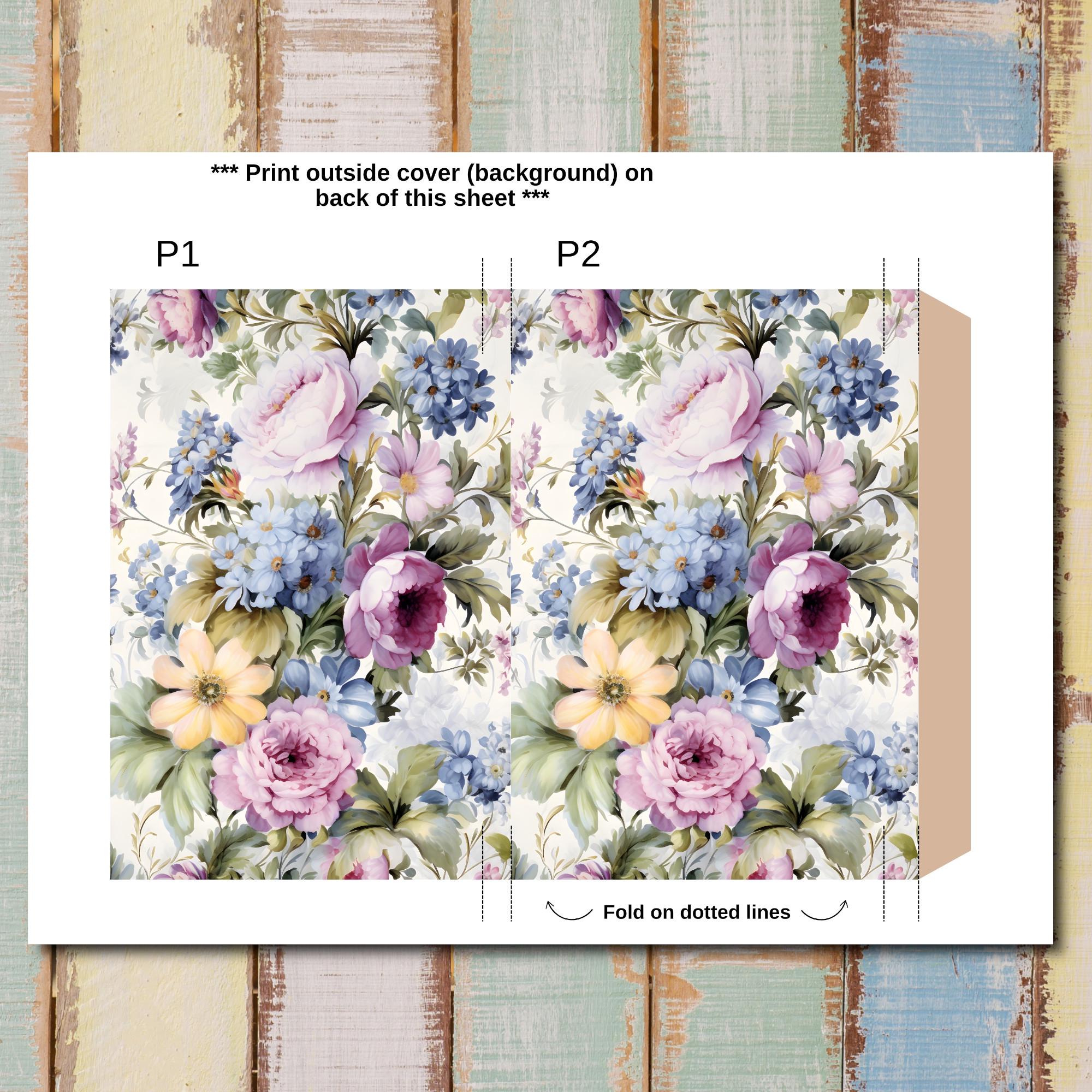 Purple Spring Junk Journal Printable Folding Folio Kit (digital ...