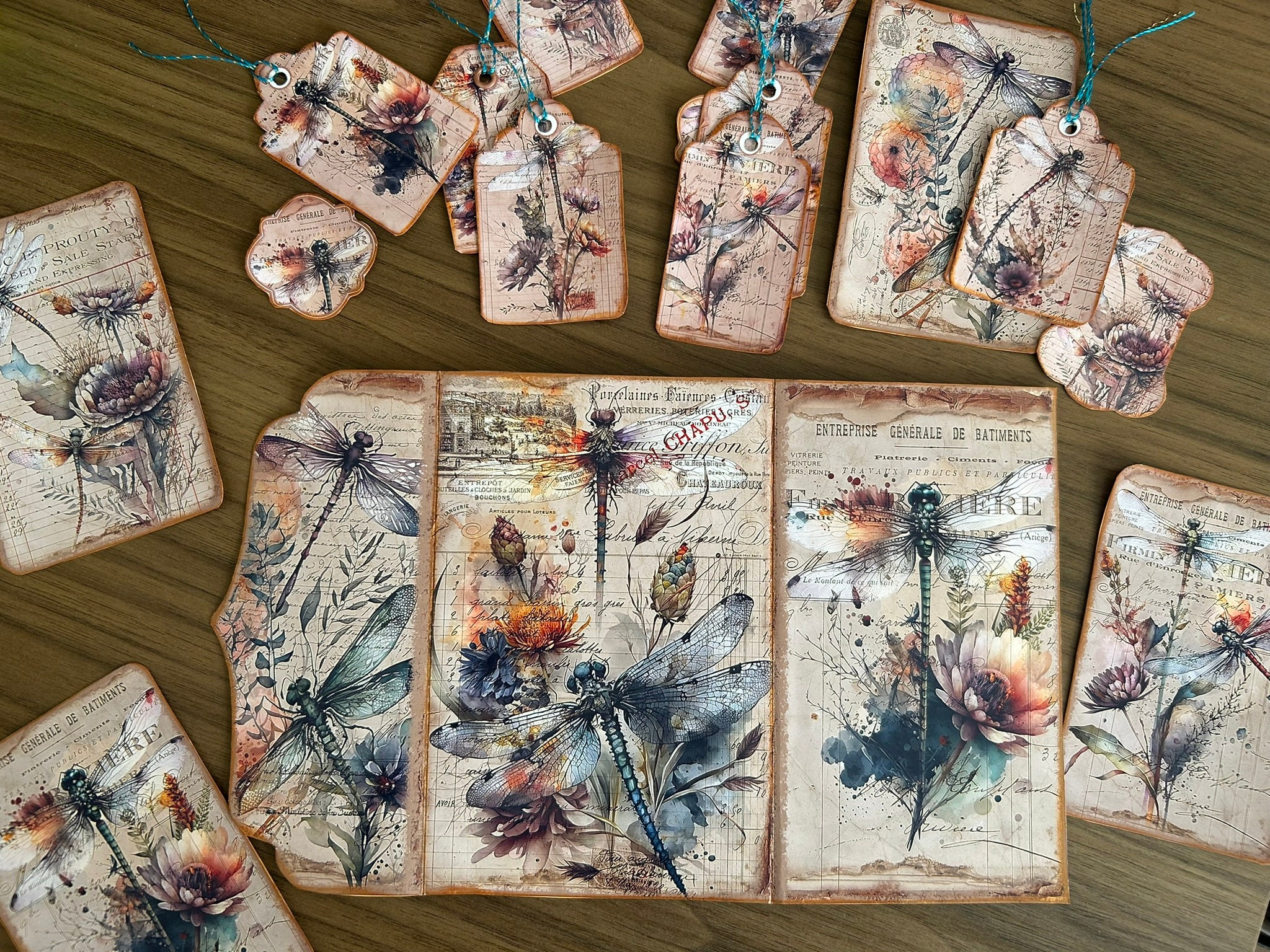 Dragonfly Junk Journal Folio: Printable Loaded Folder (digital Download ...