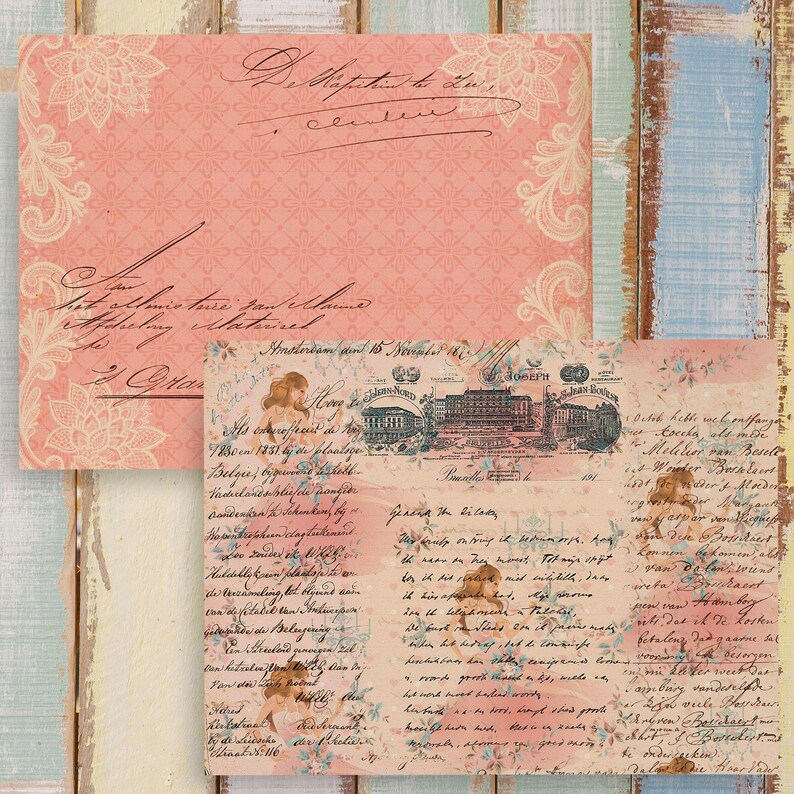 Vintage Rose Digital Paper Pack – Romantic Shabby Floral Backgrounds ...