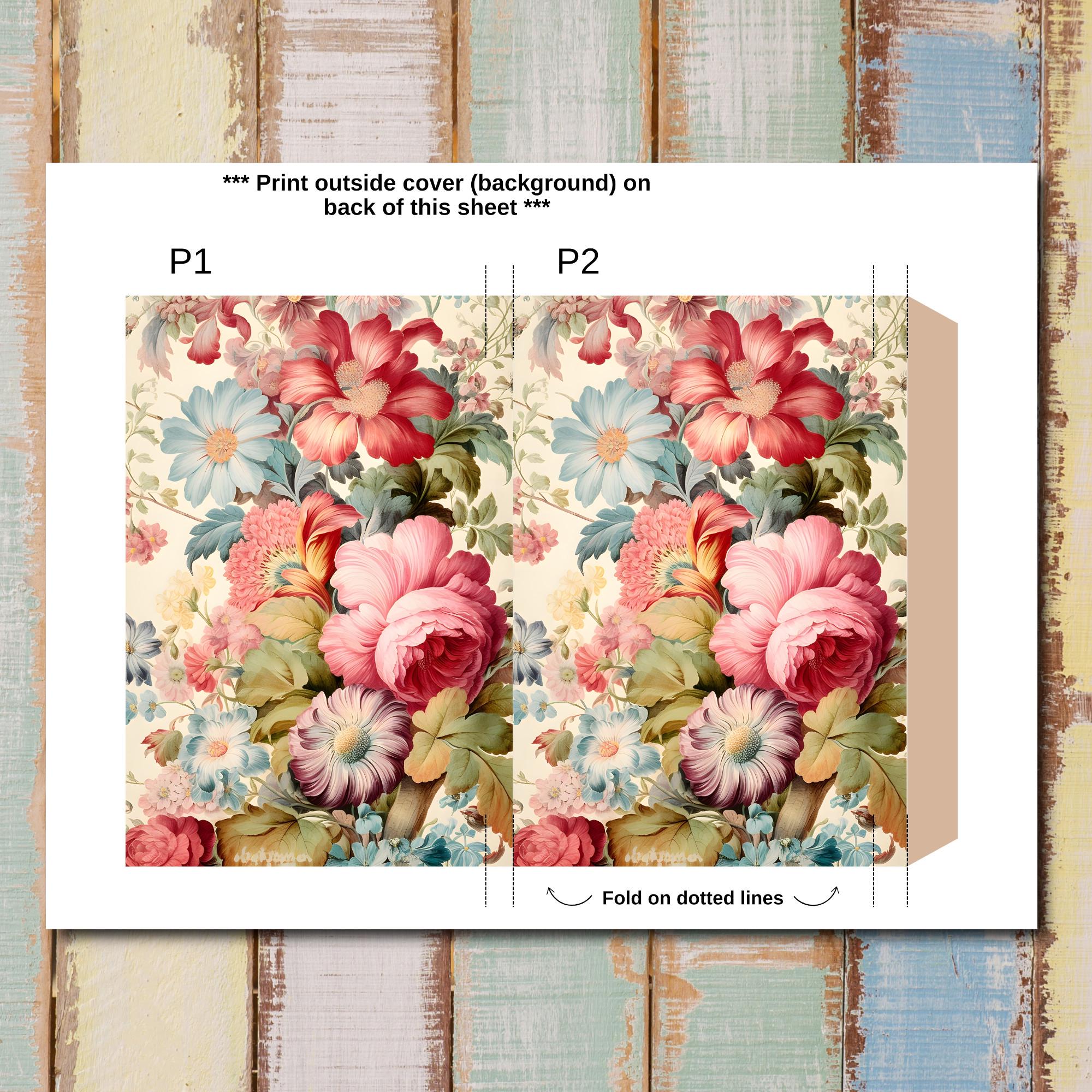 Spring Roses Junk Journal Printable Folding Folio Kit 2 (digital ...