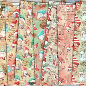 Christmas Junk Journal Paper Pack, Vintage Junk Journal Digi Kit, Ephemera Christmas  Journal, Christmas Scrapbook, Xmas Paper Pack