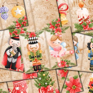 Kit Diário de Lixo, Quebra-Nozes, Kit Diário Digital de Natal, Kit Digital de Natal, Kit Diário Digital, Presente de Natal Efêmero, Páginas Duplas