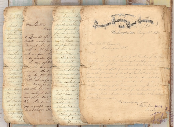 old letters vintage handwriting antique ephemera old paper etsy