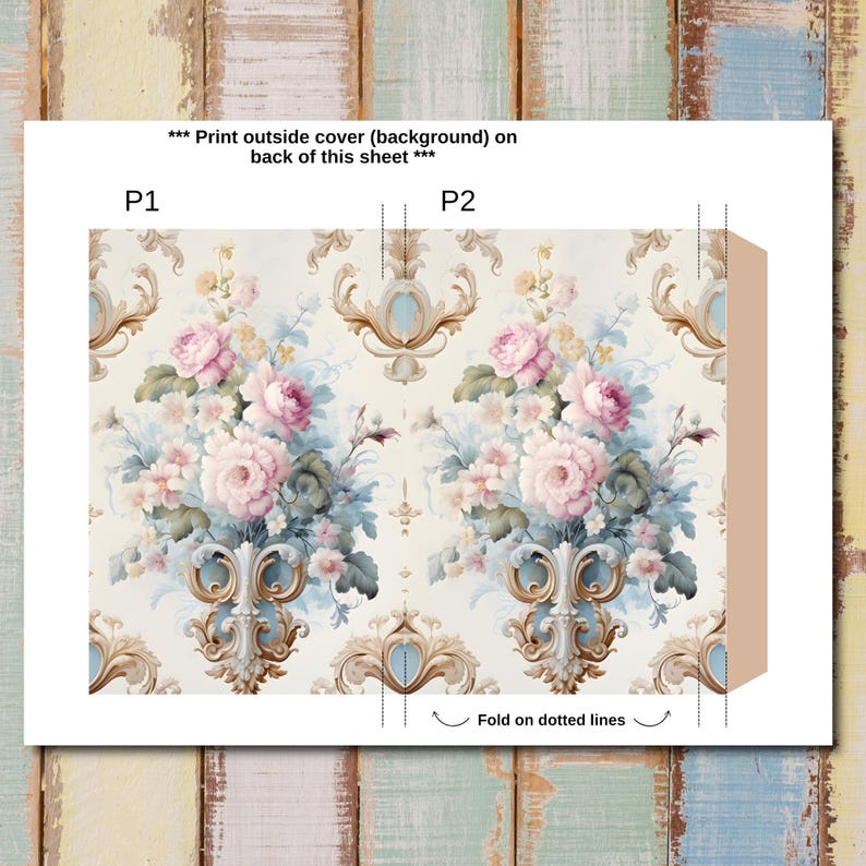 Spring Roses Junk Journal Printable Folding Folio Kit 3 (digital ...