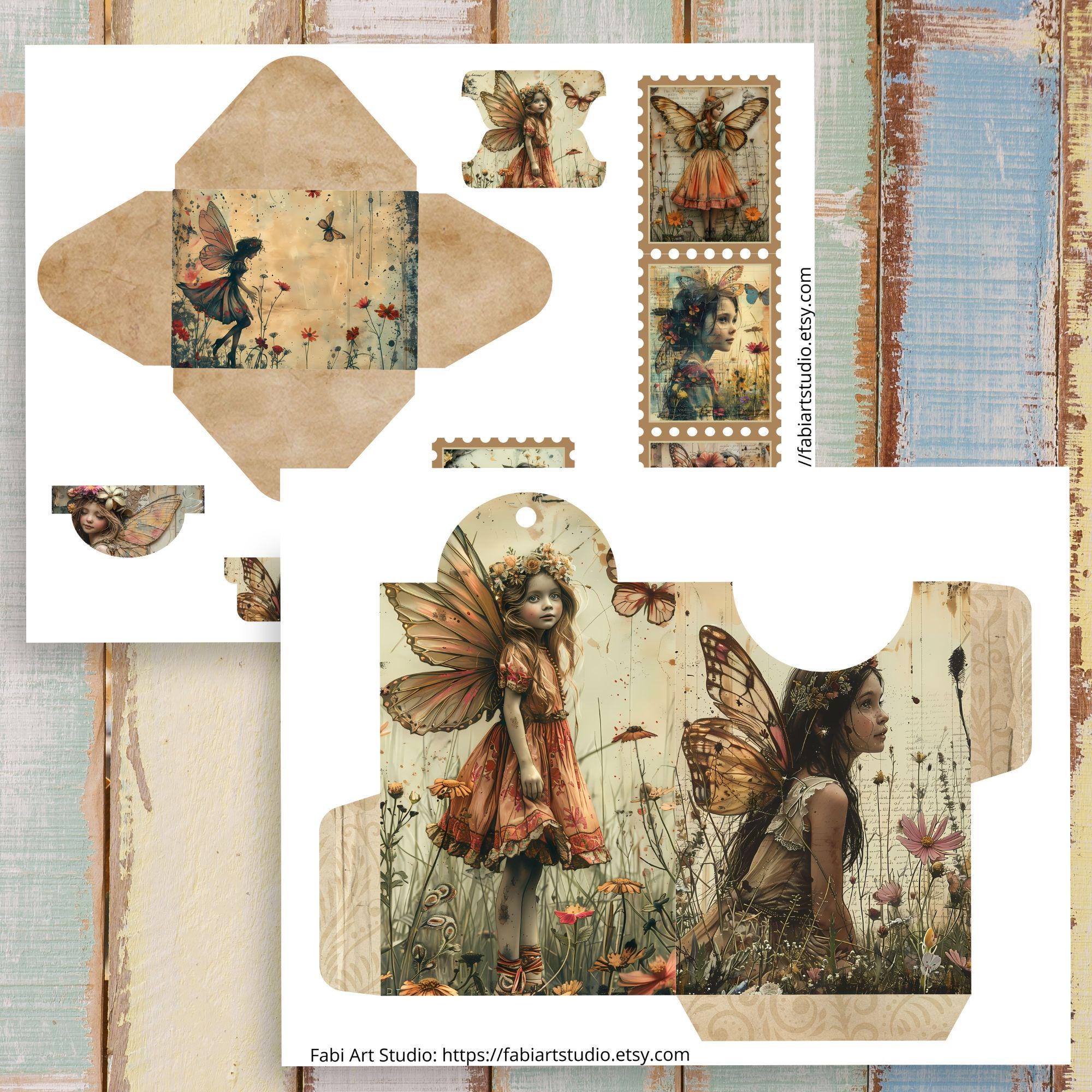 Fairy Junk Journal Kit: Whimsical Printable Collage, Ephemera Add-on ...