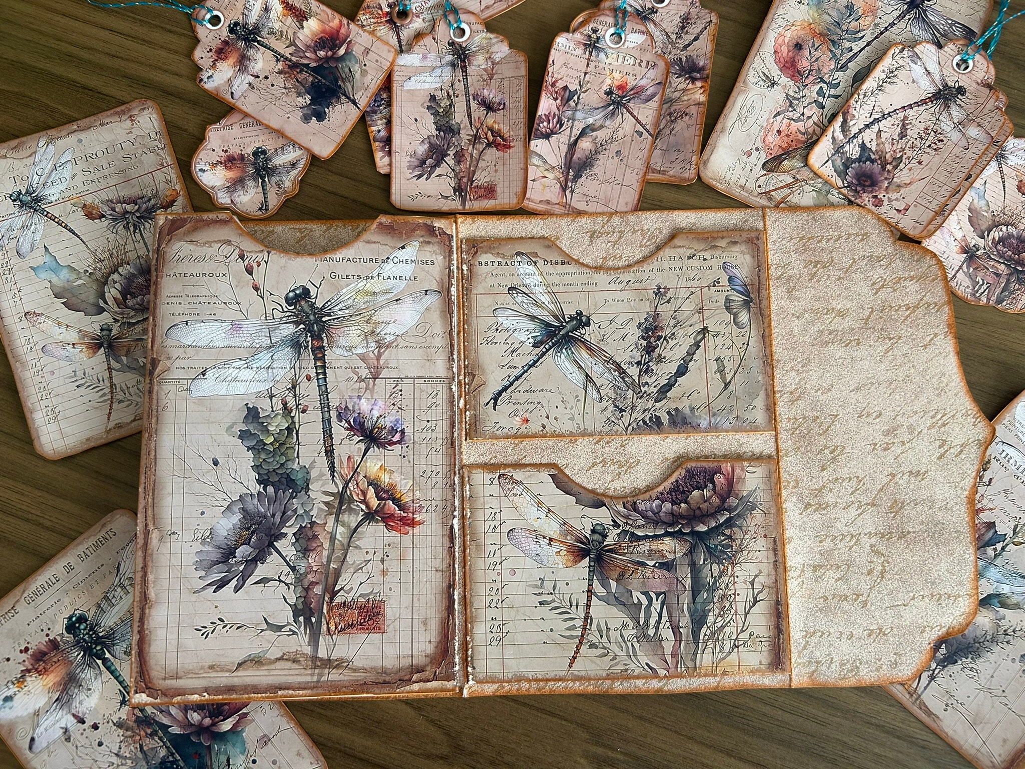 Dragonfly Junk Journal Folio: Printable Loaded Folder (digital Download ...