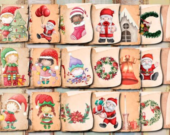 Christmas Ephemera Kit: Holiday Junk Journal Printables (Digital Download) - FA275
