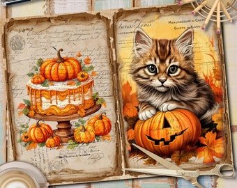 Junk Journal Printable, Fall Pumpkin , Vintage Journal Pages, Autumn Junk Journal Digi Kit, , Junk Journal Digi Kit, Double Pages Download - Etsy Junk Journal Printable, Fall Pumpkin , Vintage Journal Pages, Autumn Junk Journal Digi Kit, , Junk Journal Digi Kit, Double Pages Download - Etsy