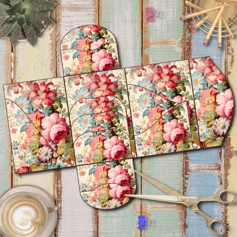 Spring Roses Junk Journal Printable Folding Folio Kit 2 (digital ...