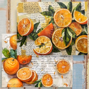 Oranges Junk Journal Printable Page, Orange Junk Journal Kit, Scrapbook ...