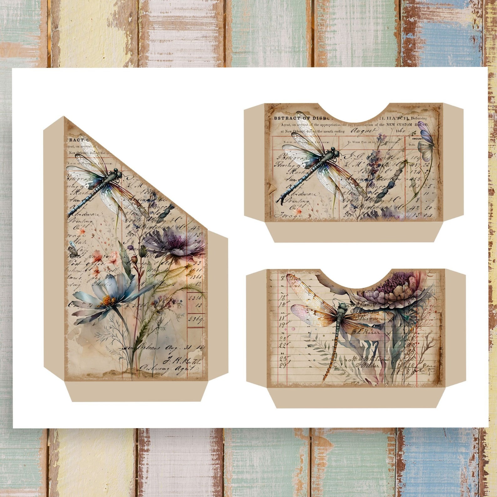 Dragonfly Junk Journal Folio: Printable Loaded Folder (digital Download ...