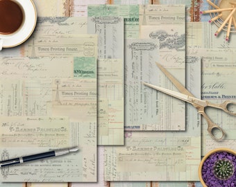 Vintage Ephemera Collage Papers: Junk Journal Digi Kit (Digital Download)