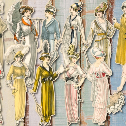 Printable Fussy Cut Ephemera Vintage Women for Junk Journals Etsy