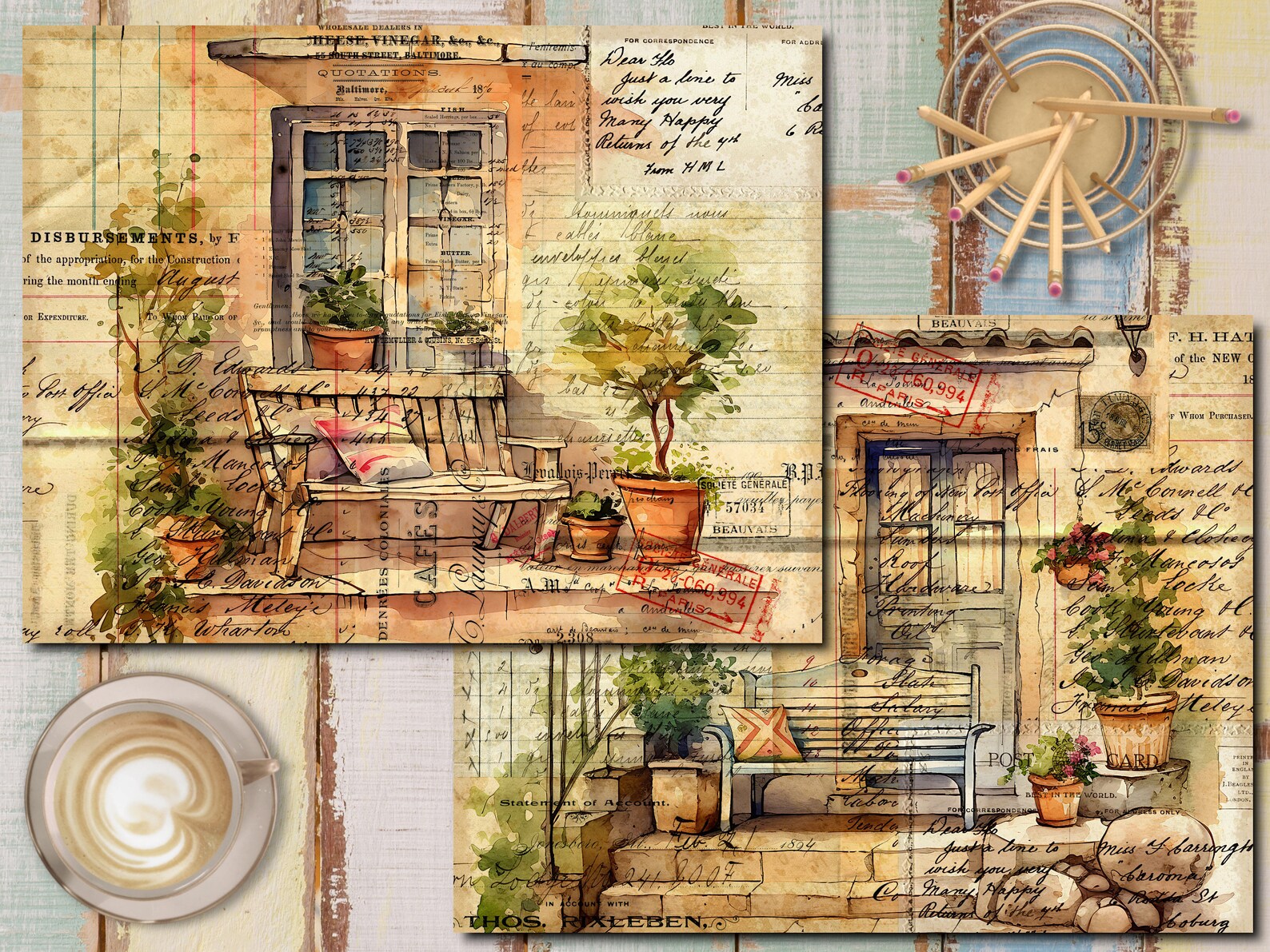 Cozy Porch Vintage Junk Journal Printable - Etsy
