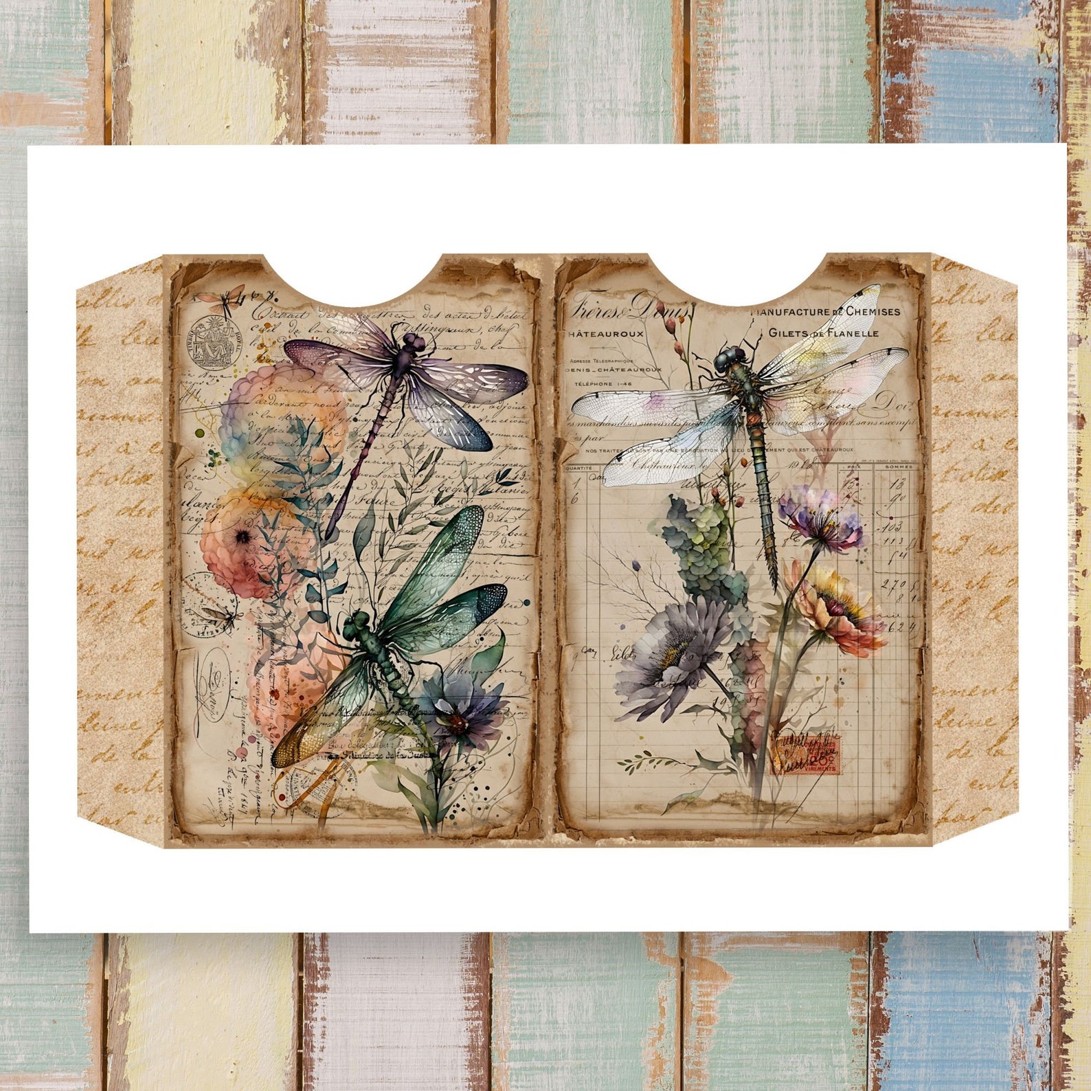 Dragonfly Junk Journal Folio: Printable Loaded Folder (digital Download ...