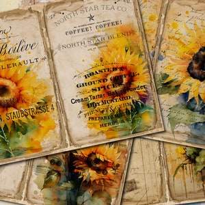 Diario di scarto stampabile, Girasole, Pagine di diario vintage, Diario di scarto, Kit digitale di diario di scarto vintage, Diario stampabile vintage