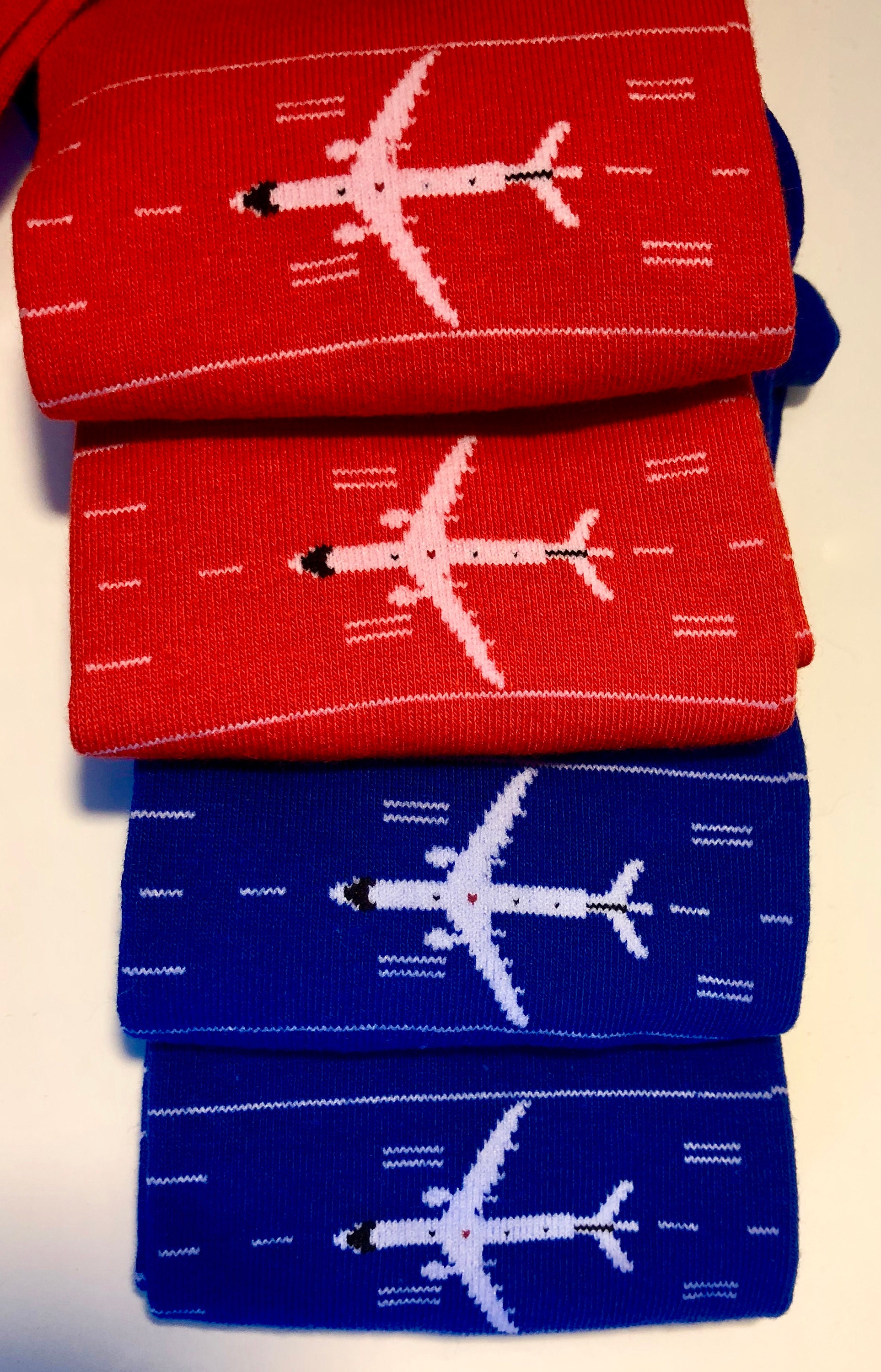 4 pcs sock pack Airplane socks blue red grey teal Etsy