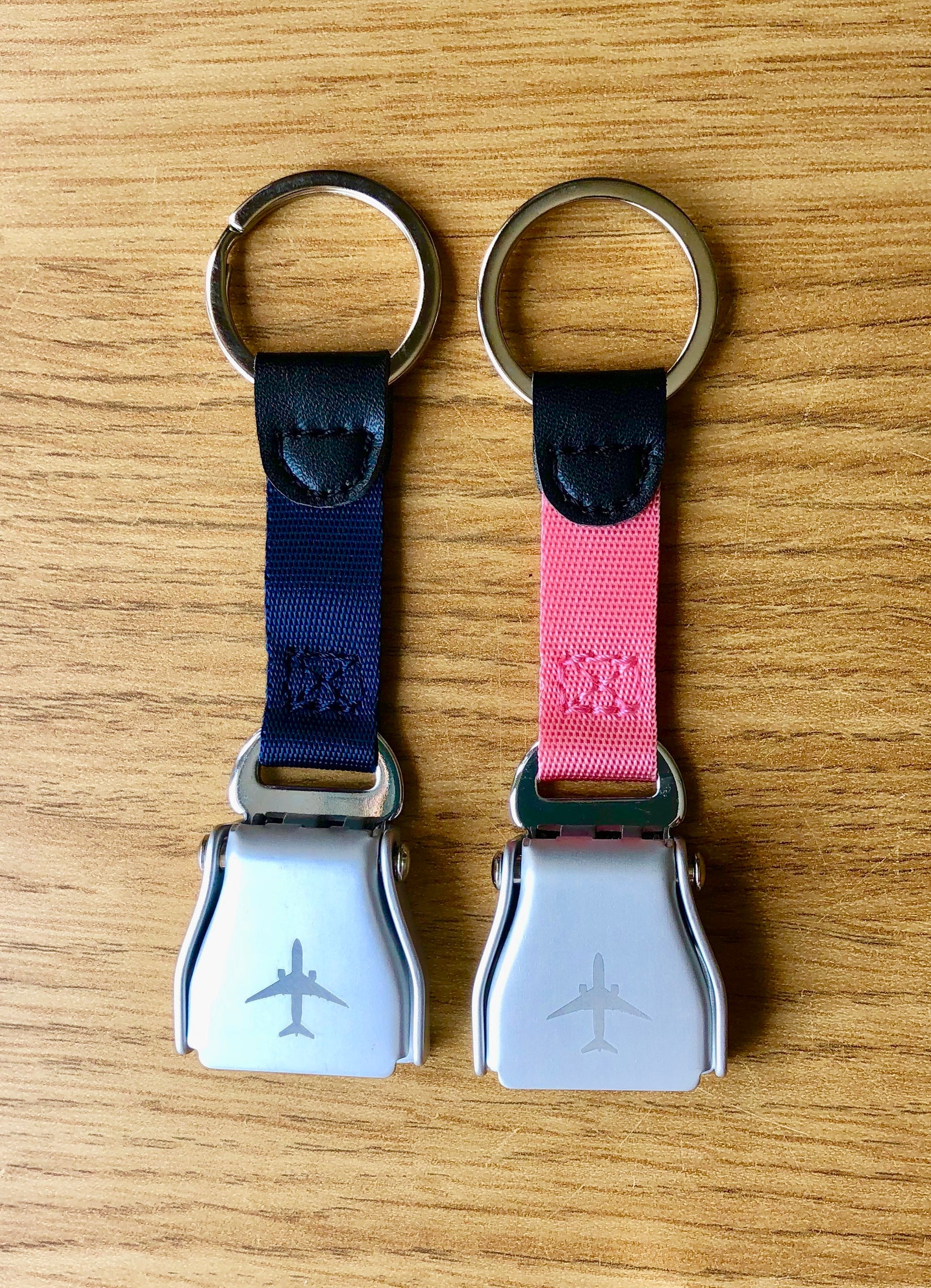 2 pcs NEW Seatbelt buckle Keychain Airplane Keyring Plane Etsy