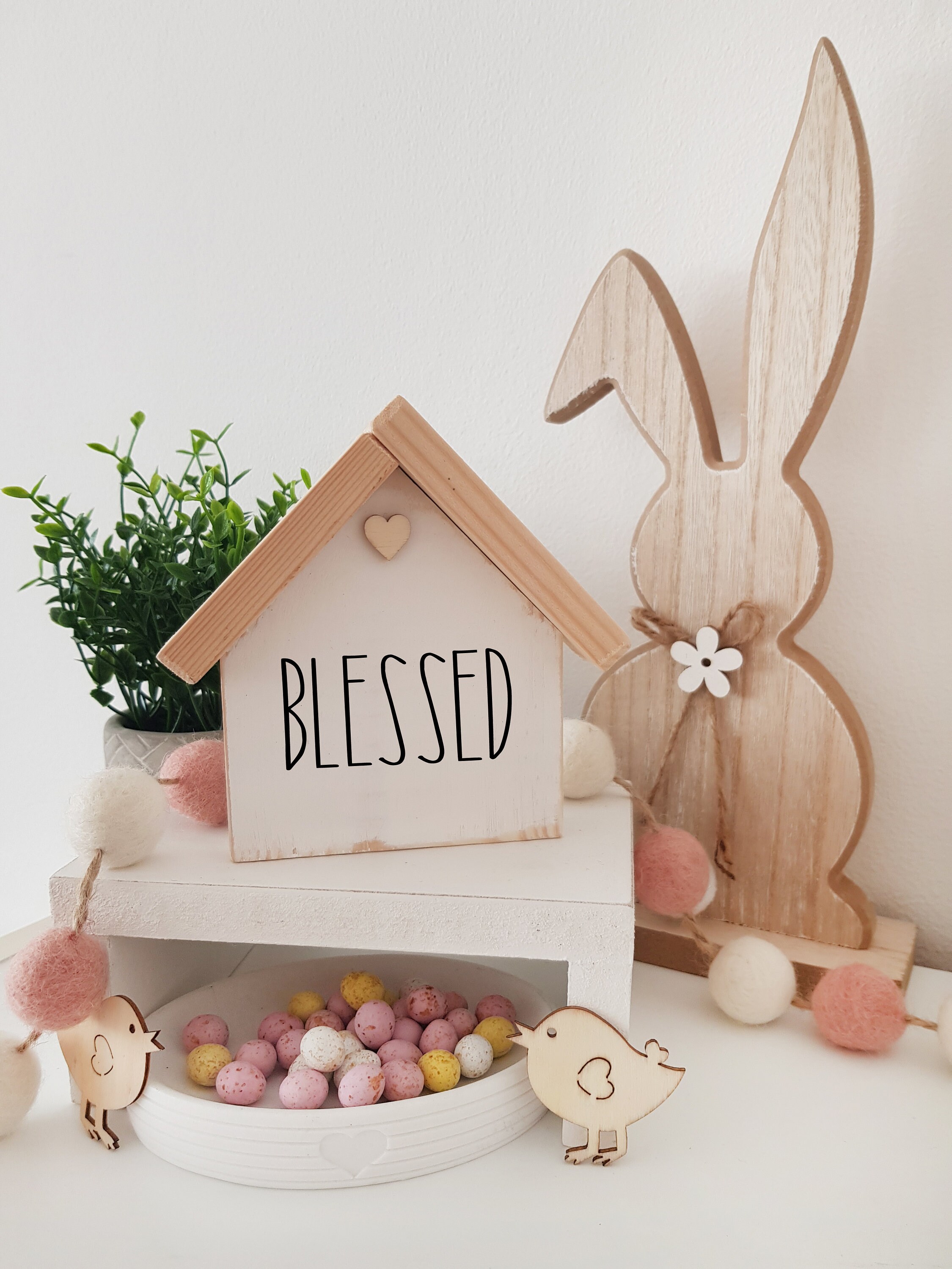 Easter Gift Easter Decor Decorative Wood House Wood Gift Etsy