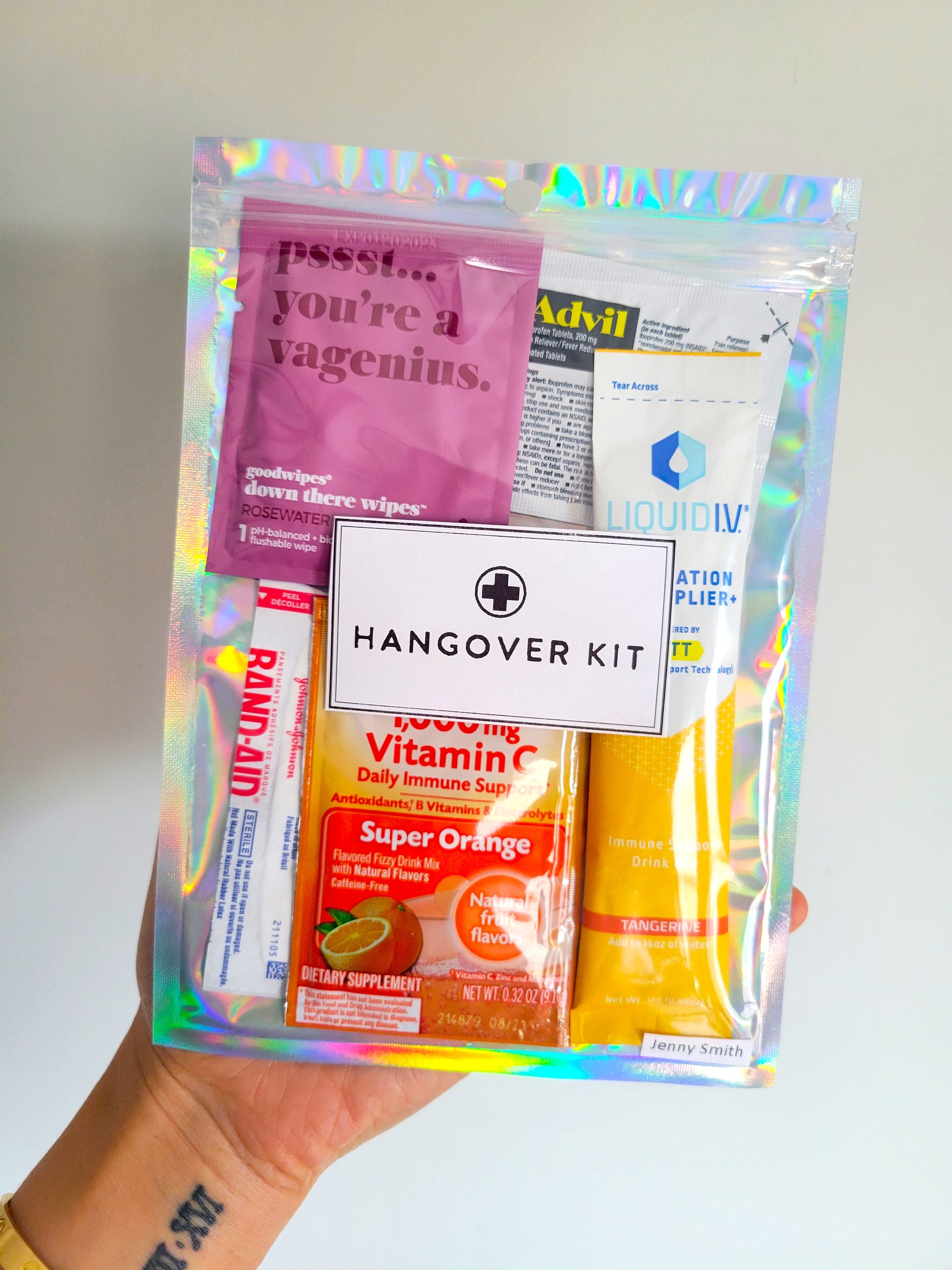 Hangover Kit Self Care Kit for Weddings, Events, Bachelorette Trips, Party  Favors, Travels 