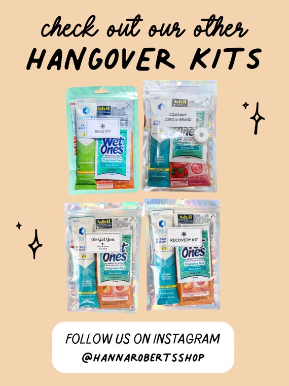Hangover Kit With Supplies for Birthdays Weddings Bachelorette Trips Events  Party Favors Hangover Bag Wedding Survival Bag Recovery Kit -  Sweden