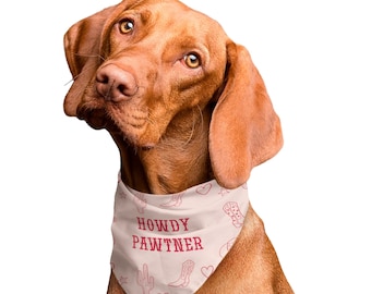 Bandana divertida para bufanda de perro (Howdy Pawtner)